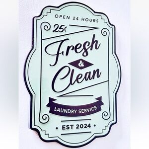 Metal Laundry Room Wall Sign / BRAND NEW